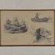 Dessin d’étude original à la mine de plomb signé daté 1844