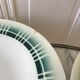 Set of 6 green hollow plates Digoin Sarreguemines 30s