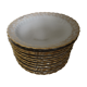 Lot de 12 assiettes blanches et or