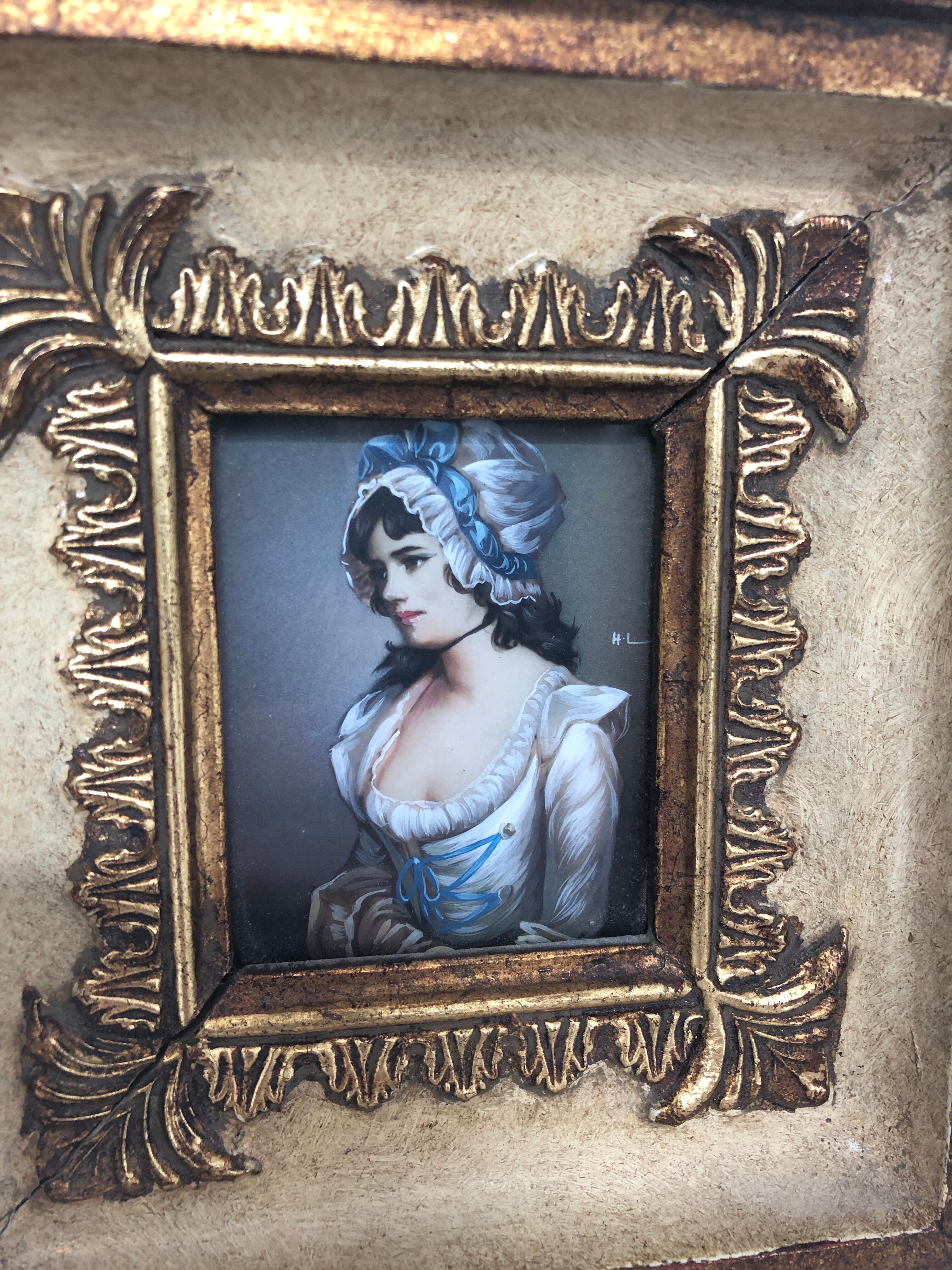 Miniature portrait woman, early 20th