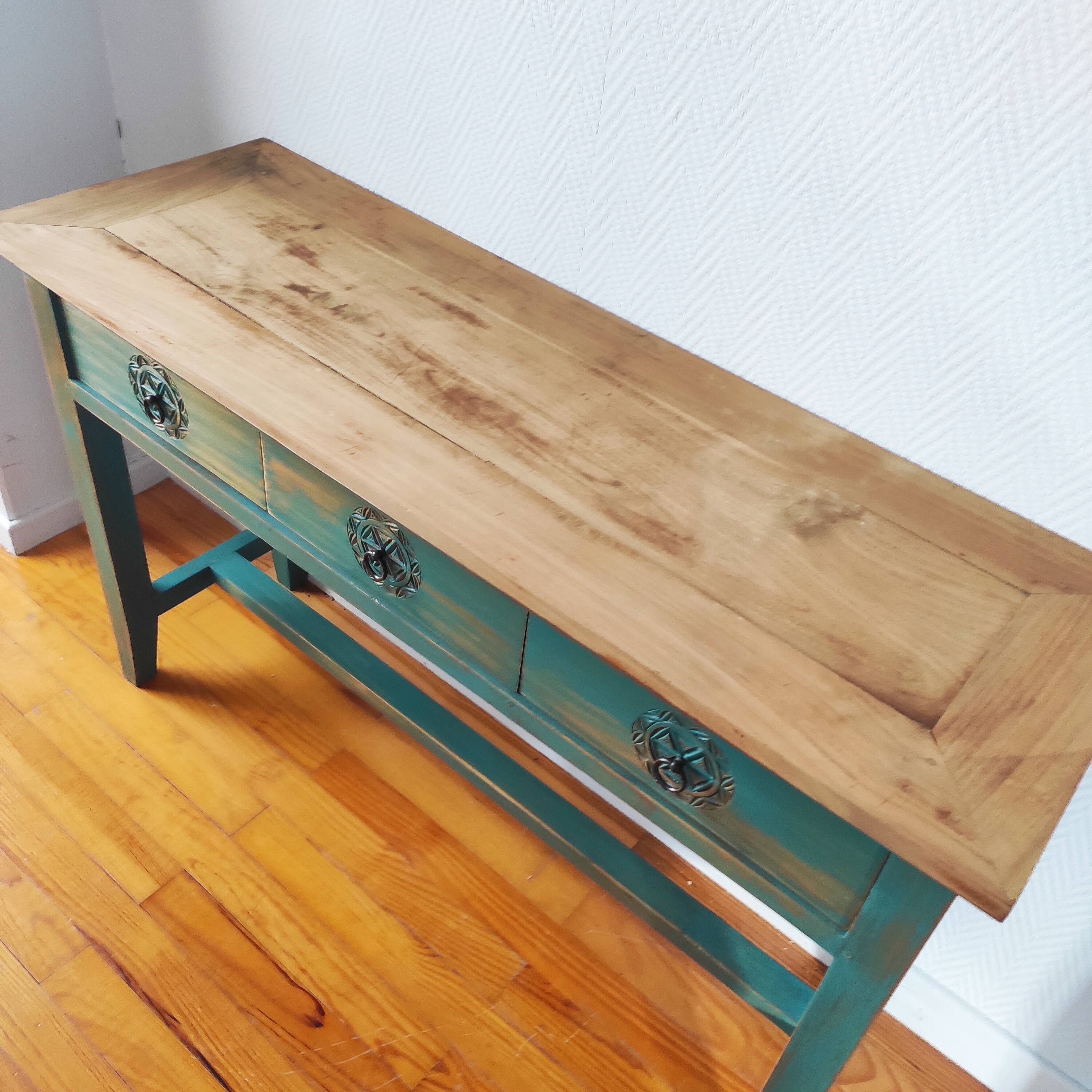 Patinated Balinese console