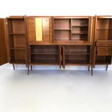 Monumental Wooden Cabinet with Parchment Panels by Gio Ponti, Italy