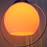 White opaline art deco hanging