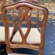 6 Louis XV style Regency chairs in solid wood and yellow-beige fabric