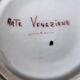 Vintage Ceramic Vase Arte Veneziana, Hand-Painted Flower Decor