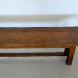 Minimalist bench made of solid chestnut wood - 50s