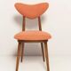 Vintage Heart Chair in Orange Velvet, Europe, 1960s