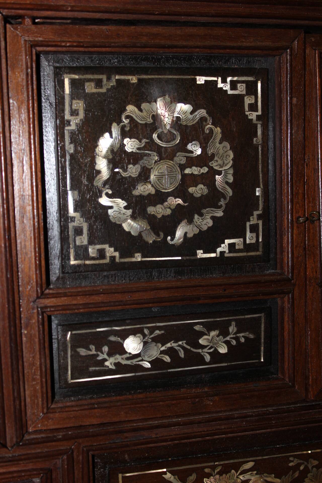 Indochinese Cabinet with Mother-of-Pearl Inlay, late 19th century
