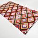 Geometric Multicolor Turkish Kilim Rug, 158x297Cm