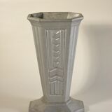 Painted metal Art Deco vase
