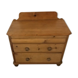 English chest of drawers in pitchpin
