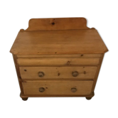 English chest of drawers in pitchpin