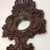 Miroir en bois sculpté Espagne années 1940 44x65cm