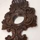 Miroir en bois sculpté Espagne années 1940 44x65cm
