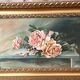 Painting on canvas representing a bouquet of roses sign dominique duchaine