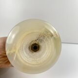 Pair of alabaster candlesticks, 20th century