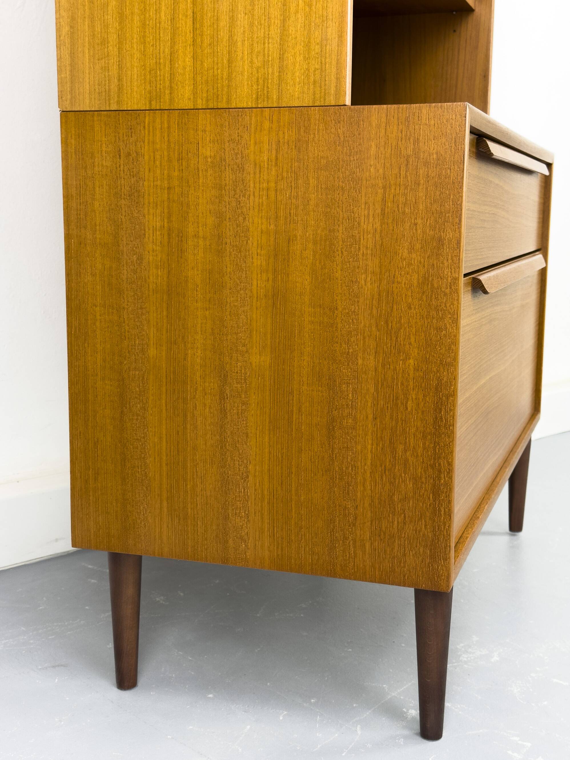 Teak bookcase with drawers from WK Möbel, 1960s