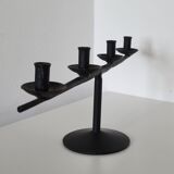 Brutalist candlestick candlestick with 4 metal branches