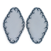 Pair of Saint Amand Hamage Byzantine Earthenware Dishes 24cm