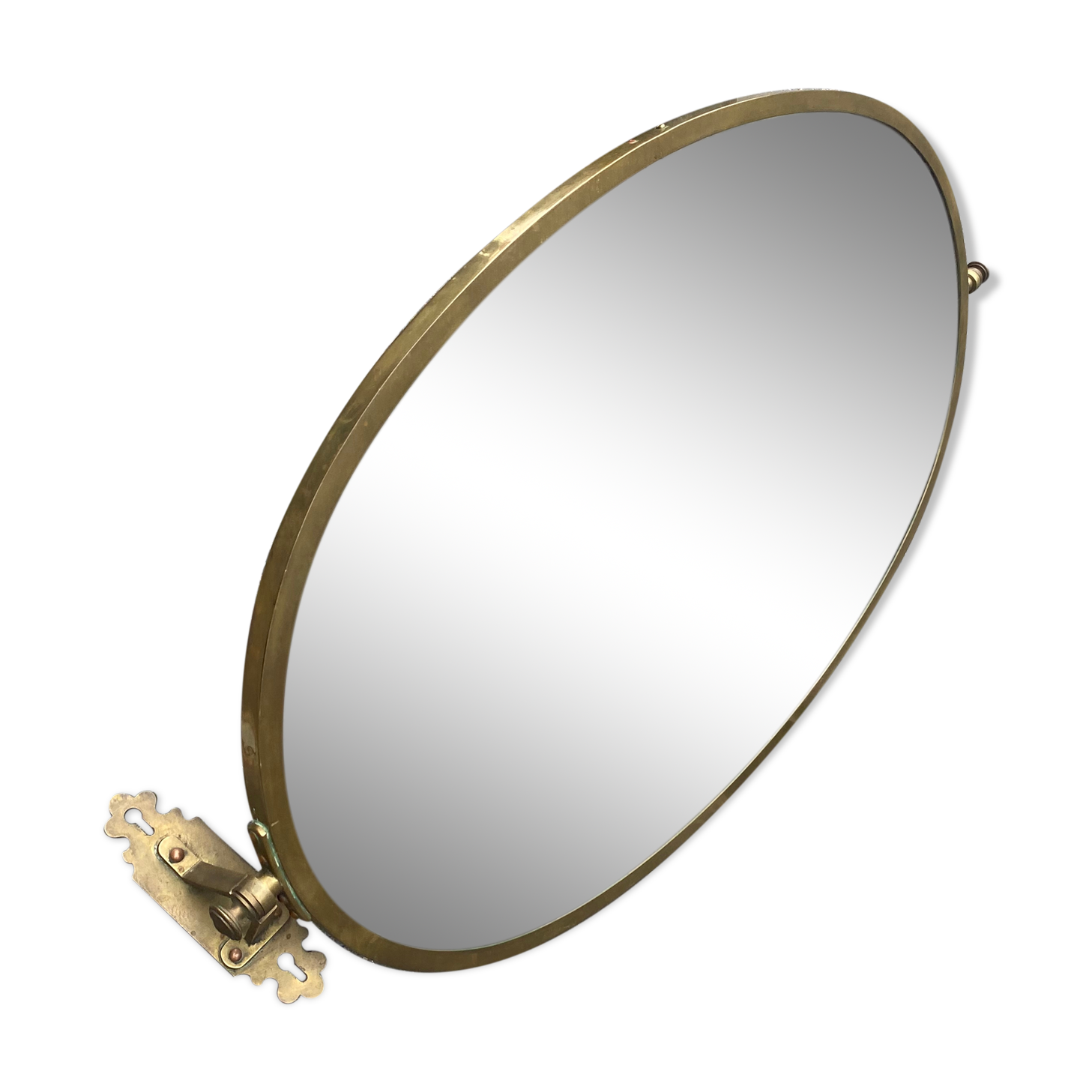 Brass mirror,