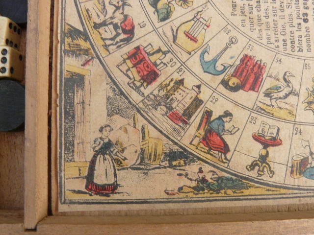 old game of checkers and game of the wooden goose