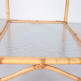 Vintage Bamboo Trolley and serving trolley 1960s