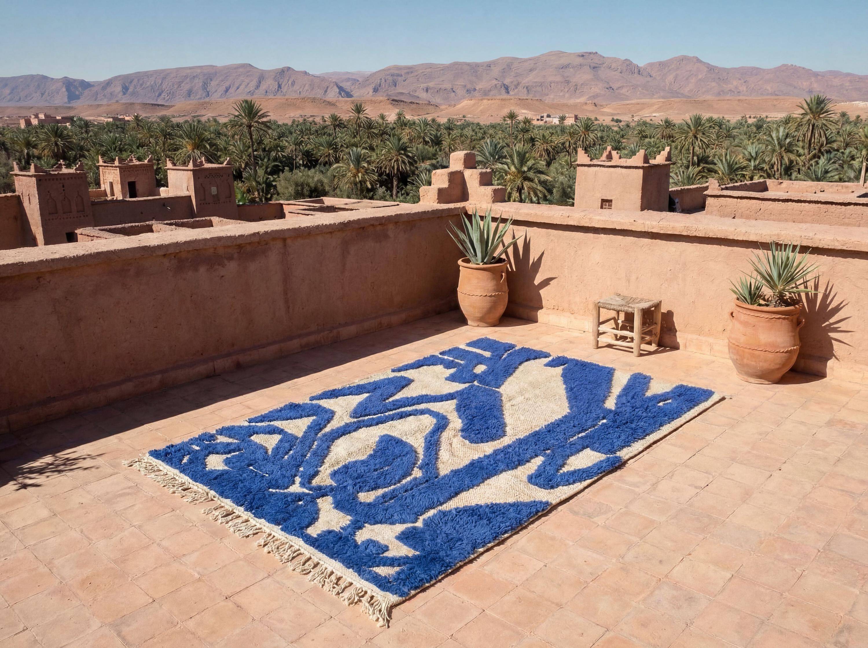 Traditional Moroccan handmade rug 2.5x1.5 m