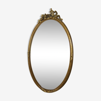 Miroir ancien ovale 69x39cm