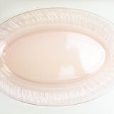 Plat oval en verre dépression rose "Rosaline" Arcoroc de Luminarc