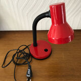 Vintage desk lamp in red metal