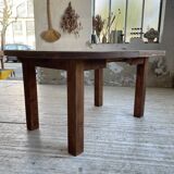 1950s round pine table with extensions