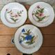 Ensemble de 3 assiettes creuses décoratives à décor floral