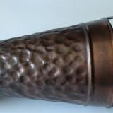 Copper umbrella stand with handle, vintage from the 1970s