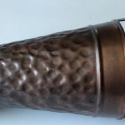 Copper umbrella stand with handle, vintage from the 1970s