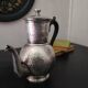 Antique english pewter hammered sheffield a la reine teapot hammered metal
