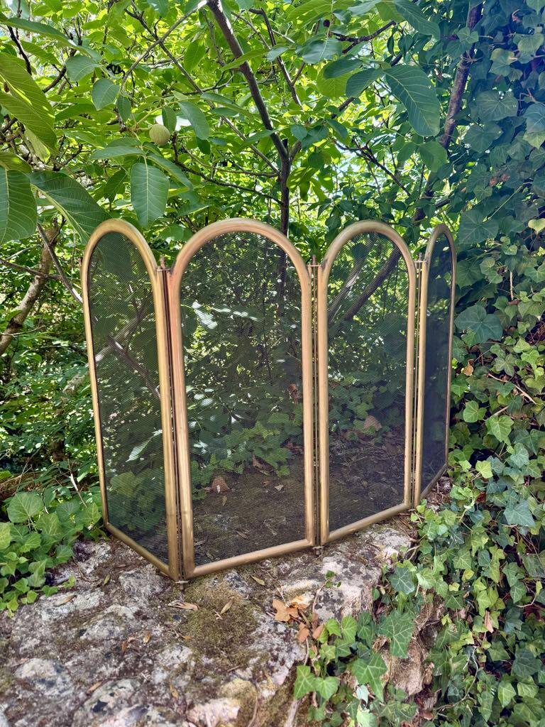 Pare cheminée en laiton période Art Déco