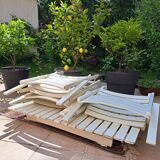 Vintage white wooden garden furniture