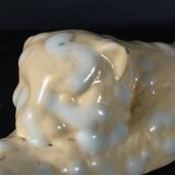 Art Deco Panthere / Cat sculpture in signed ceramic, Domien Ingels style