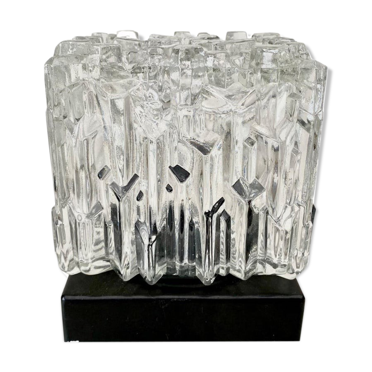 Glass and bakelite ceiling lamp