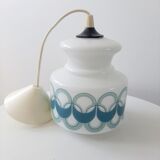 Vintage suspension in opaline geometric pattern