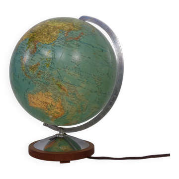 Vintage Illuminated Duo Glass Globe by Paul Oestergaard for Columbus, Germany, 1950s
