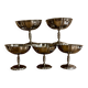 Vintage lot de 5 coupes en inox finement ciselées