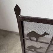 Wrought iron fireplace screen Les Marolles 1950