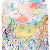 Original work "Dawn in the garden"