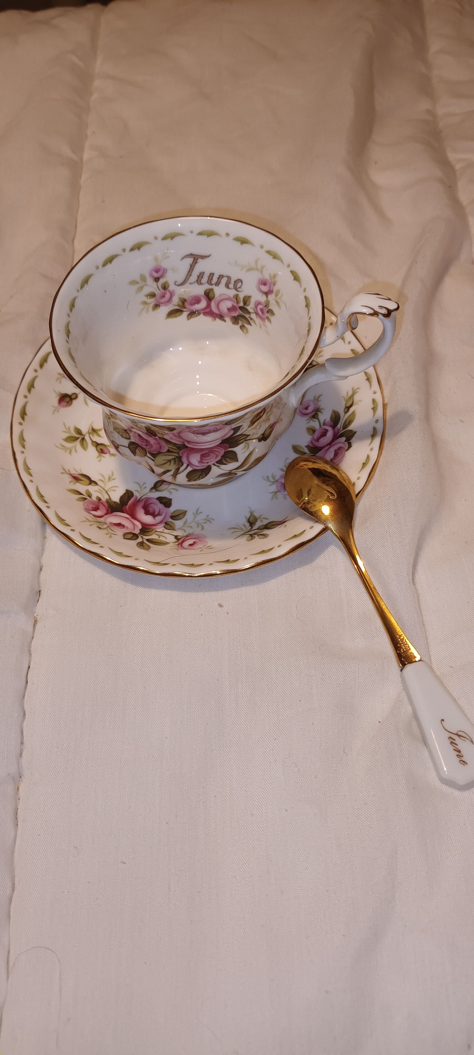 Royal Albert June Cup with spoon
