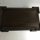 Boîte ancienne en bois marron des années 50