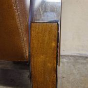 Aviator chair in walnut veneer and chrome metal, 1970.