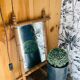 Carved wooden mirror in a bamboo style