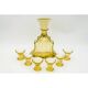 Service à liqueur carafe en cristal Art Déco, République tchèque, années 1930.