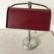 Lampe de bureau art déco en alu et tôle